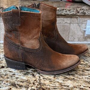 Brown Leather Ankle Boots